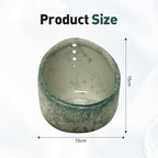 Pottery Herb Stripper Bowl, 2025 Upgrade Pottery Herb Stripper Cup Ceramic Herb Peeling Cup, Handmade Different Round Hole Sizes Suitable for Peeling Off The Leafy Assembly (B)