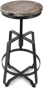 Modern Home Turner Retro Adjustable Contemporary Steel/Wood Barstool