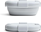 STOJO Collapsible Sandwich Box – 24oz, Reusable Food Storage Container, Silicone Bowl for Hot/Cold Food – Meal Prep, Lunch, Camping, Hiking – Dishwasher Safe (Set of 1, Cashmere)