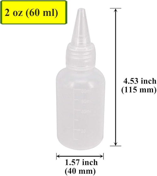 20 Pack 2-Ounce Plastic Squeeze Bottles with Measurement - Cookie Decorating Supplies, Cookie Supplies Writer Bottles Food Coloring and Royal Icing Supplies