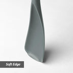 Silicone Spatula Spoon, Great for Both Cooking and Serving Durable BPA-Free Matte Black Silicone, Seamless Design, Safe for Nonstick Cooking Surfaces, 2-Pcs, Gray