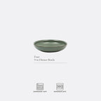 Gibson Elite Beckett 4-Piece 9 Inch Dinner Plate Bowl Set – Reactive Glaze Stoneware – Shallow Serving Pasta Bowls (Blate) – Wide-Rim Round Shape – Microwave & Dishwasher Safe - Green