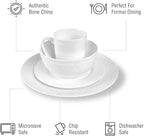 Stone Lain Alexandria 16-Piece Dinnerware Set Bone China, White