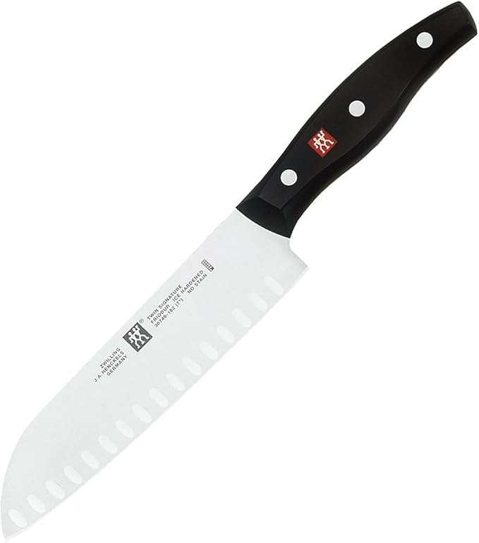 ZWILLING TWIN Signature 7-inch Hollow Edge Santoku Knife