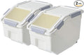 CITY BABY 2 Pack Airtight Flour Storage Container With Scoop,Dry Food, Sugar, Baking Supplies,Rice Container Set -BPA Free- Pet Food Storage Container,Dog Cat Birds Food Bin(13LB)