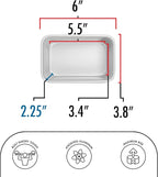 Fat Daddio's BP-5640-2PK Anodized Aluminum Bread Loaf Pan, 5.5 x 3.125 x 2.375 inch, Set of 2