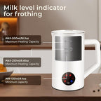 MAISON HUIS Milk Frother, 6-IN-1 Electric Milk Steamer, 20oz/591ml Hot & Cold Foam Maker for Latte & Cappuccino, 550W Fast Heating Stainless Steel Milk Steamer, Hot Chocolate Maker