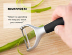 Misen Stainless Steel Vegetable Peeler - Dishwasher Safe Y Peeler - Easy to Use with Potatoes, Cabbage, Carrots, and More - Progessional Grade Kitchen Tool - Black