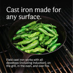 Field Company 10.25-Inch Cast Iron Skillet – Lightweight & Smooth, Made in USA, Pre-seasoned with Organic Oil – Perfect for 2–4 Servings (No.8 Medium)