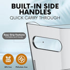 Clear Plastic Storage Bins with Labels and Marker, Perfect for Kitchen Organization or Pantry Organization and Storage, Medium Fridge Organizer and Cabinet Organizers Storage Bins
