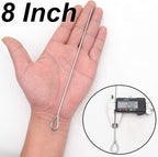 BBQ Skewers - Reusable Stainless Steel 8 Inch Skewers for Grilling Kebob Meat, Chicken, Vegetable Appetiser - Pack of 30