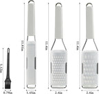 Cambom Lemon Zester Grater Three-piece Suit - Heavy Duty Kitchen Tool for Parmesan Cheese, Ginger, Garlic, Nutmeg, Chocolate, Vegetables，Fruits，Stainless Steel Grater Dishwasher Safe Clear