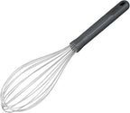 Zyliss Balloon Whisk - Sustainable Wheatstraw Handle Wire Head Whisk - Nonstick Heat-Resistant Cooking Tool for Whisking, Beating, & Mixing Cookware - Easy to Use - 11.8" x 2.5" - Beluga Grey - Large