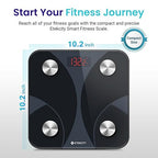 Etekcity Scale for Body Weight and Fat Percentage, FSA&HSA Eligible, Smart Digital LED Bathroom BMI Measurement, Accurate Bluetooth Weighing Machine, Body Composition Analyzer, Ash-black, 400lb