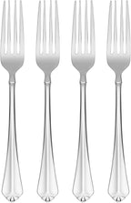 Oneida Silverware Set, Juilliard Fine Flatware 4-Piece Dinner Forks Set, Service For 4, 18/10 Stainless Steel, Rust Resistant, Dishwasher Safe, Home And Kitchen Utensils (Silver, 4 Piece)
