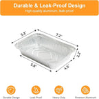 Notwoe® 100pc Disposable Aluminum Pans With Lids, 7x5(100pc) Combo Set, Disposable Baking and Cake Pan. (100 Pack w/Lids)