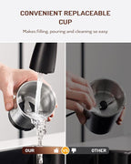 SHARDOR Electric Super Silent Blade Coffee Grinder, Timed Grind Control Rotary Knob, Adjustable Coarse to Fine for Coffee Beans, Spices & Herbs, with 1 Removable Stainless Steel Bowl, Cream
