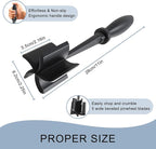 Meat Chopper, 5 Curve Blades Ground Beef Masher, Heat Resistant Meat Masher Tool for Hamburger Meat, Ground Beef, Turkey and More, Nylon Hamburger Chopper Utensil Non-scratch Utensils