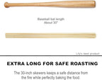 HOPELF 30" Natural Bamboo Skewers Sticks for Marshmallows，S'Mores，BBQ，Kabob，Grilling，Barbecue，Roasting，Camping.More Size Choices 6"/8"/10"/12"/14"/36"(100 PCS)