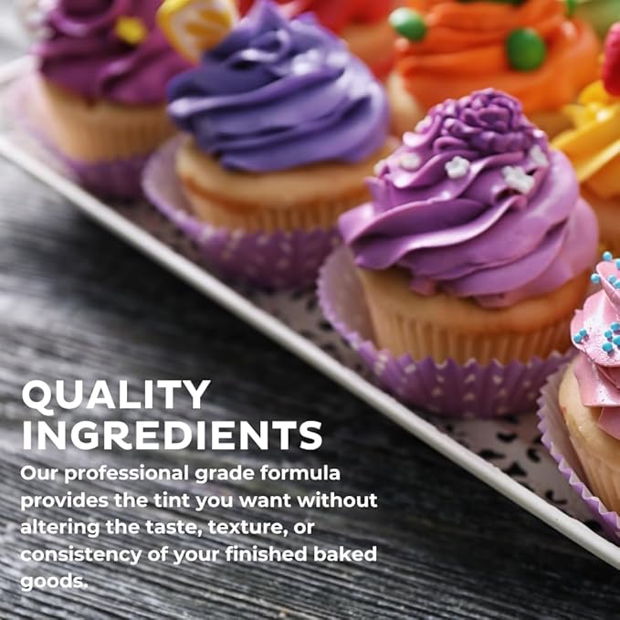 Chefmaster Purple Gel Food Coloring | Vibrant Color | Professional-Grade Dye for Icing, Frosting, Fondant | Baking & Decorating | Fade-Resistant | Easy-to-Use | Made in USA | 1 oz
