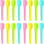 GreenWorks 100 Count Small Compostable Ice Cream Spoons,3.75 Inch Tiny Multi-colored Mini Spoons for Honey Sugar Jam