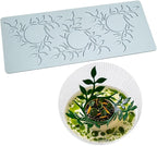 TUKE Leaf Molds Silicone Fondant Molds 3D Ring Leaf Flower Chocolate Molds, Silicone Molds for Baking, Sugar Craft, Wax, Gum Paste, Cupcakes, Clay (Flower_12.08x4.92x0.12inch)