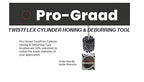 TwistFlex 1/2" 120SC Cylinder Hone | 0.5” (12.7mm) Flexible Cylinder Honing & Deburring Tool for Hole Diameters 0.46"- 0.51" | Silicon Carbide 120 Grit | Pack of 1