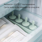 Popsicle Mold Set 4 Pieces Homemade Silicone Popsicle Maker Easy Release Ice Cream Molds Reusable DIY Pop Molds (White, IcyClassic Pops)