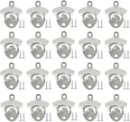 20 Pack Bottle Opener Wall Mounted, Vintage Beer Bottle Opener with Screws for Bars KTV Hotels Homes, (Silver)