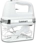Cuisinart HM-90S Power Advantage Plus 9-Speed Handheld Mixer with Storage Case, White & 2-Slice Toaster Oven, Compact, White, CPT-122