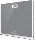 INEVIFIT Bathroom Scale, Highly Accurate Digital Bathroom Body Scale, Measures Weight up to 400 lbs. Includes Batteries
