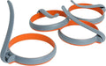 GOYLSER Silicone Egg Rings Set of 4, Silicone Egg Shaper for Pancake Patties & English Muffin, Grey Crumpet Rings Mold, Round Omelette Rings Patty Egg Circles