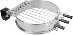 only fire Shish Kabob Set with Stainless Steel Ring, Automatic Skewers Turner for Weber 22" Kettle and Other Similar Kettle Grills