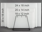 CURTA 2-Pack Cutting Boards for Kitchen, 24" x 18" x 0.5" White Color Coded Plastic Chopping Board with Anti Slip Surface Dishwasher Safe