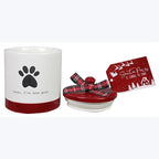 Young's Inc Ceramic Christmas Pet Treat Jar with Lid, Dog Treat Container for Countertop, 4.53" L x 6.1" W Small Animals, Cat, Dog Cookie Jar, Decorative Gifts for Pet Owners