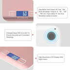 Digital Shipping Scale,Stainless Steel Panel, Accurate 10kg/1g Portable Postal Scale for Packages, Small Business,Kitchen, Food, Handmade, Liquids, and Boutique (Rose Gold)