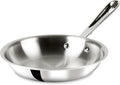 All-Clad D3 3-Ply Stainless Steel Fry Pan 8 Inch Induction Oven Broiler Safe 600F Pots and Pans, Cookware Silver