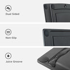 Epicurean 505-201502003 All-In- All-In-One Cutting Board with Non-Slip Feet, 19.5" x 14.5", Slate/Black