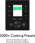CHEF iQ Smart Pressure Cooker with WiFi and Built-in Scale - Easy-to-Use 10-in-1 Multicooker with 500+ Guided Recipes - Rice Cooker, Slow Cooker, Instant Meals for Foodies - 6 Quart - Family Size
