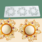 Hollow Leaf Silicone Mold Chocolate Candy 3D Hollow Leaf Candy Mold Food Cooking Meals Decorations Fondant Mold Polymer Clay Molds (Flower Ring R_11.68x3.92x0.12inch)