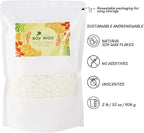 Candle Making Soy Wax-2 lb Bag（32oz）-Pure Nature DIY Soy Wax Flakes