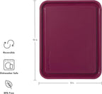 KitchenAid Classic Plastic Cutting Board with Perimeter Trench and Non Slip Edges, Dishwasher Safe, 8 x 10 inch, Beetroot