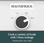 4-Quart Slow Cooker with Casserole Manual Warm Setting - Perfect Crock Pot for Family Dinners, Dishwasher Safe Crock,Versatile Cookware for Large Families or Entertaining