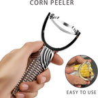 Corn Planer Cutter with Stainless Steel Blade, Non-Slip Aluminum Alloy Handle, Perfect for Removing Corn Kernels from the Cob