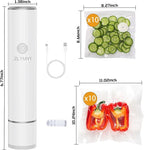 Handheld Vacuum Sealer for Food,Compact Portable Vacuum Sealer Machine Include Reusable Vacuum Sealer Bags Ideal for Preservation Fresh,Sous-Vide,Meal Prep and Food Storage(20 M+XL ZZ)