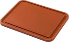 KitchenAid Classic Plastic Cutting Board with Perimeter Trench and Non Slip Edges, Dishwasher Safe, 8 x 10 inch, Scorched Orange