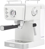 HADEN Barista Brew Espresso Coffee Machine, Stainless Steel Espresso Maker with Milk Frother and Steamer Function and 1.5L Water Tank, Ivory & Copper