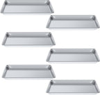 Pack of 6 | 13 in. x 18 in. Half Size Aluminum Bun. / Sheet Pan | Ideal for baking, roasting, cooling, prepping, or storing - a must-have in restaurants, bakeries, and busy kitchens.