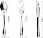 N9R 500PCS Silver Plastic Cutlery Set - 200 Forks, 150 Knives, 150 Spoons - Disposable, Premium, Sturdy - Silver, Plastic - Perfect for Gathering, Weddings, Parties