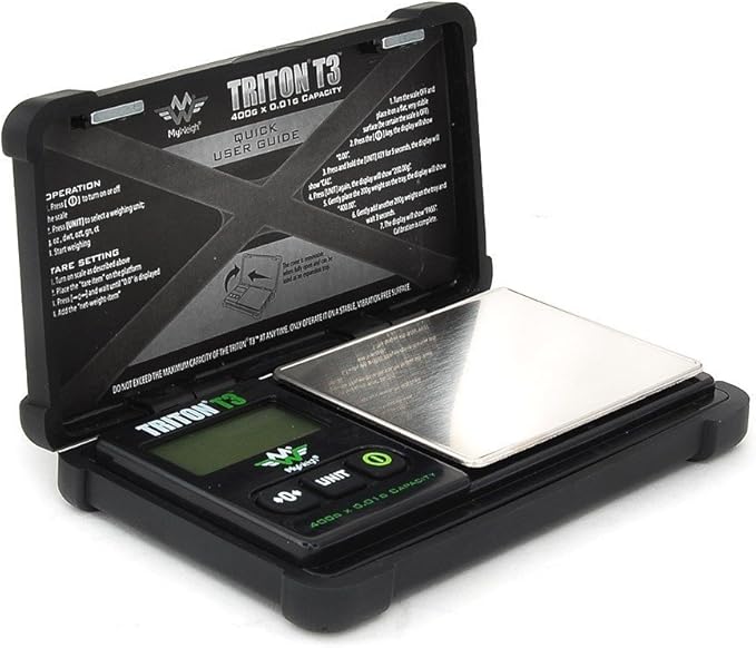 My Weigh T3-400 Triton T3 400 Gram x 0.01 Digital Pocket Scale Black